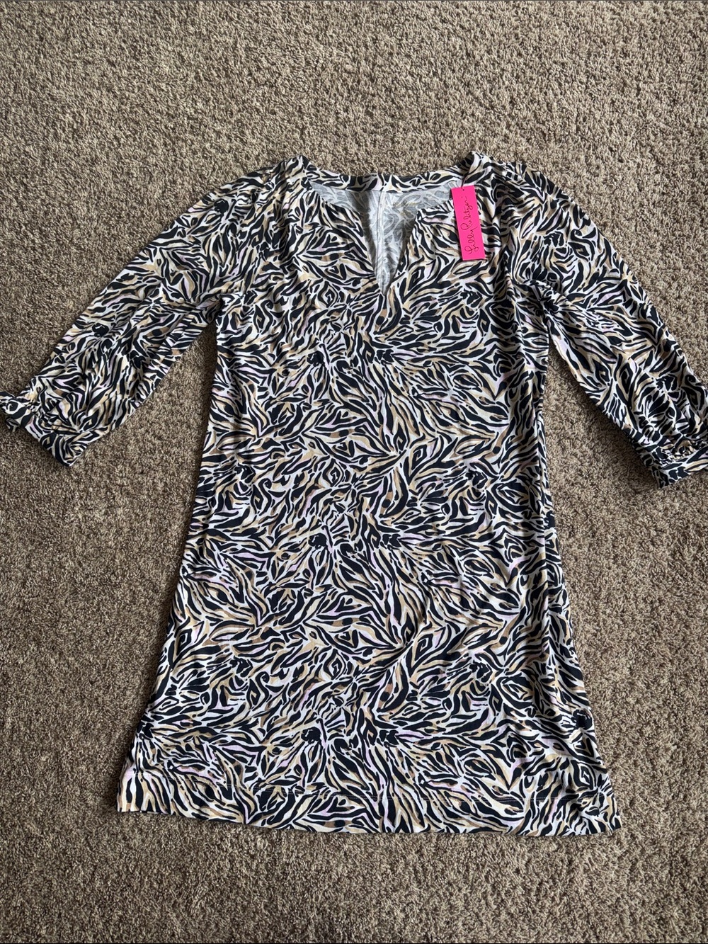 Lilly Pulitzer Cath Dress in onyx can you see me size XL